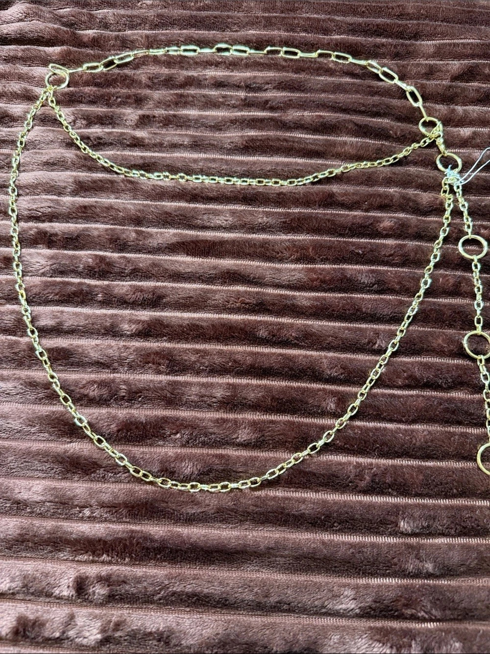 Anthropologie Every Day Every Way Chain Belly Chain / Belt Gold-Tone Chain Belt